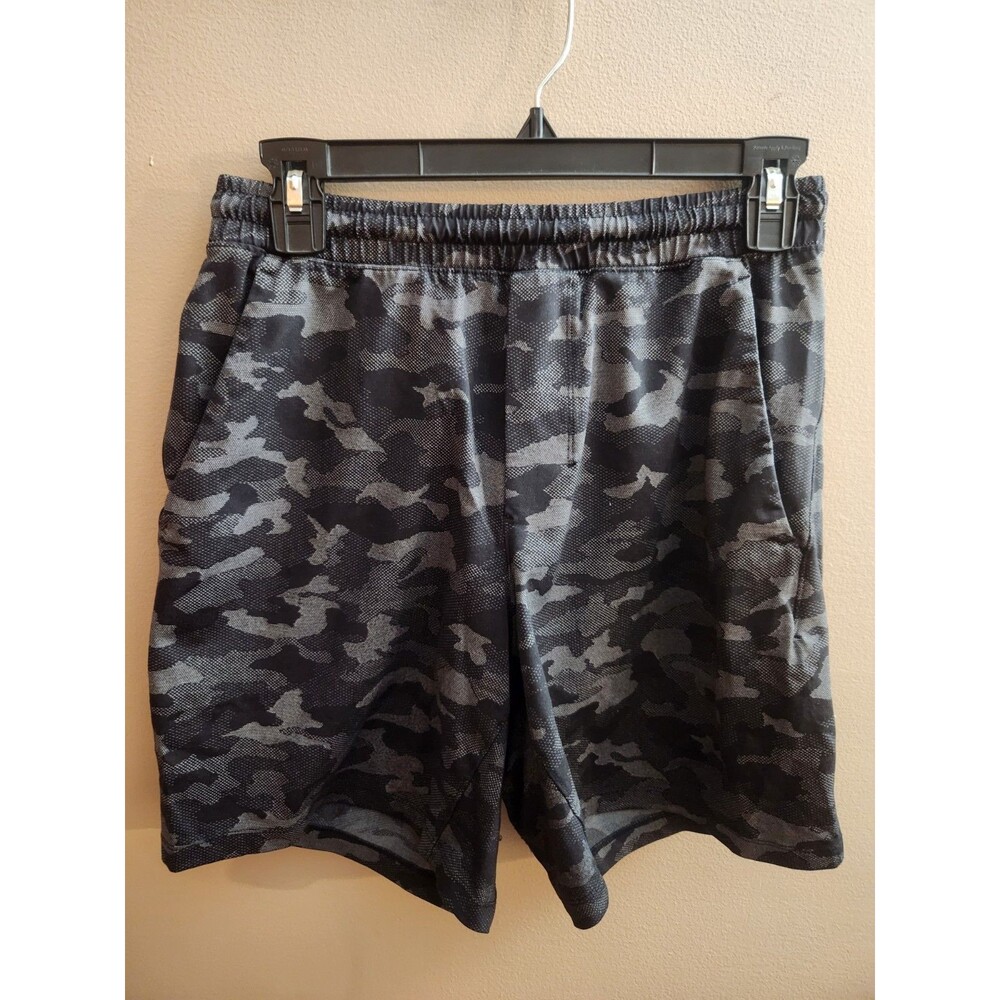 Lululemon Pace Breaker Shorts Men's 7" Black Camouflage Liner-less LM7ANES Small
